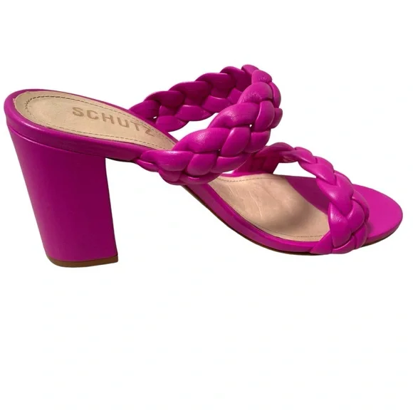 Schutz Myreh Mestico Pink Sandal Heels - Picture 5 of 8